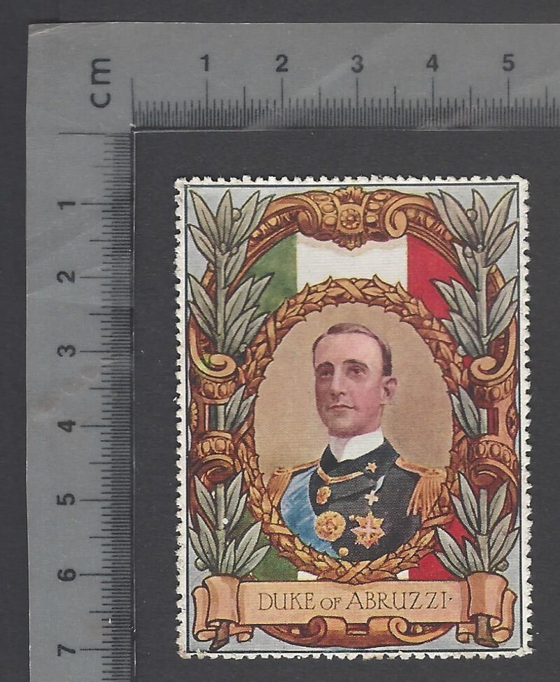 AOP DUKE OF ABRUZZI. vintage poster stamp c.1916-image