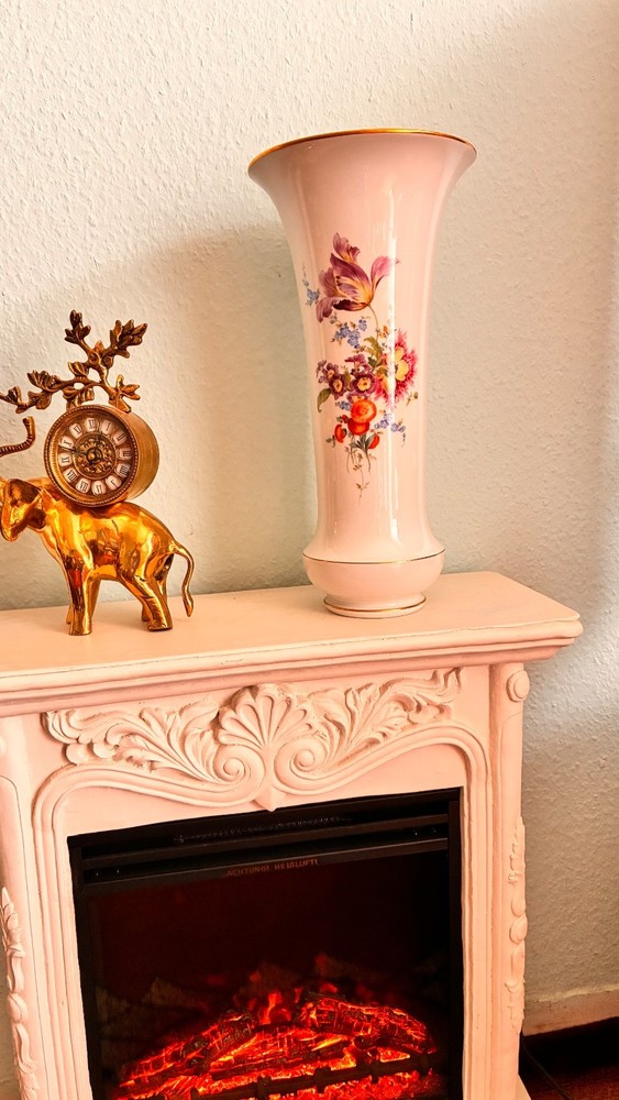 Meissen Large Fireplace Vase Magnificent Vase 1st Wahl, H 42 cm, Antique 1951, Excellent Condition!