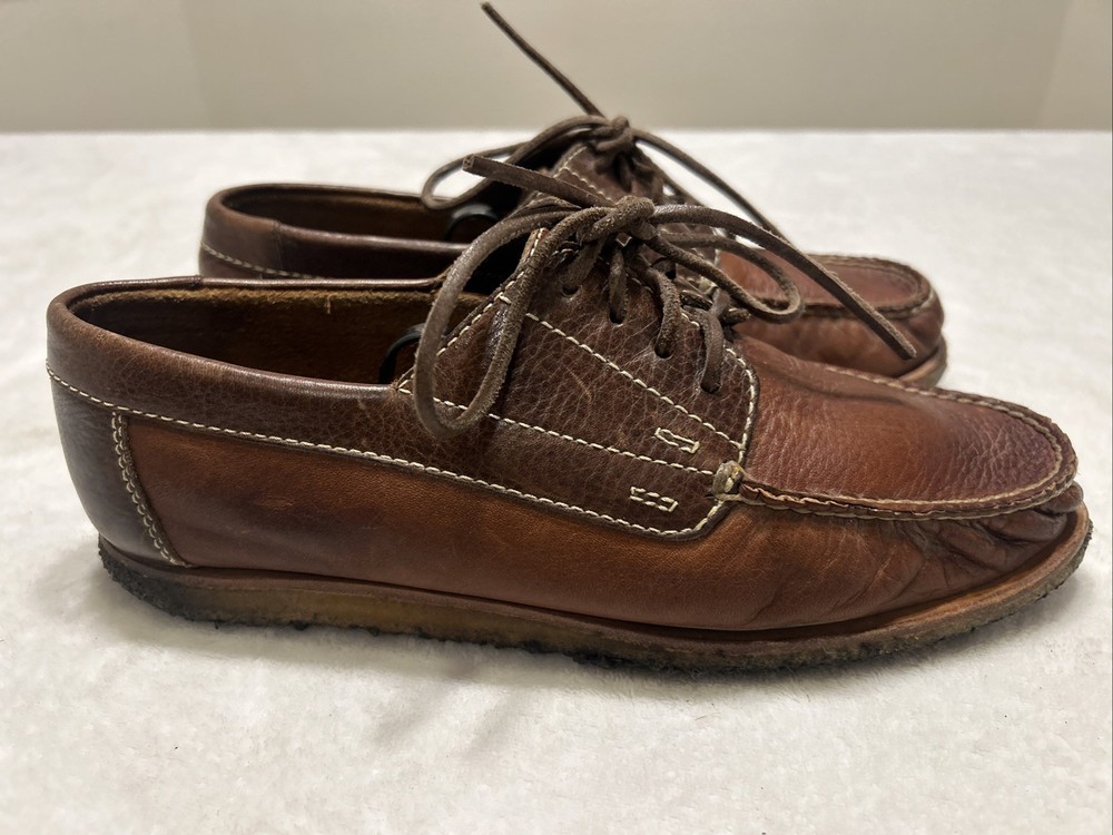Johnston Murphy Men’s Shoes Size 9 M Brown Leather Casual Moccasin Leather Lace