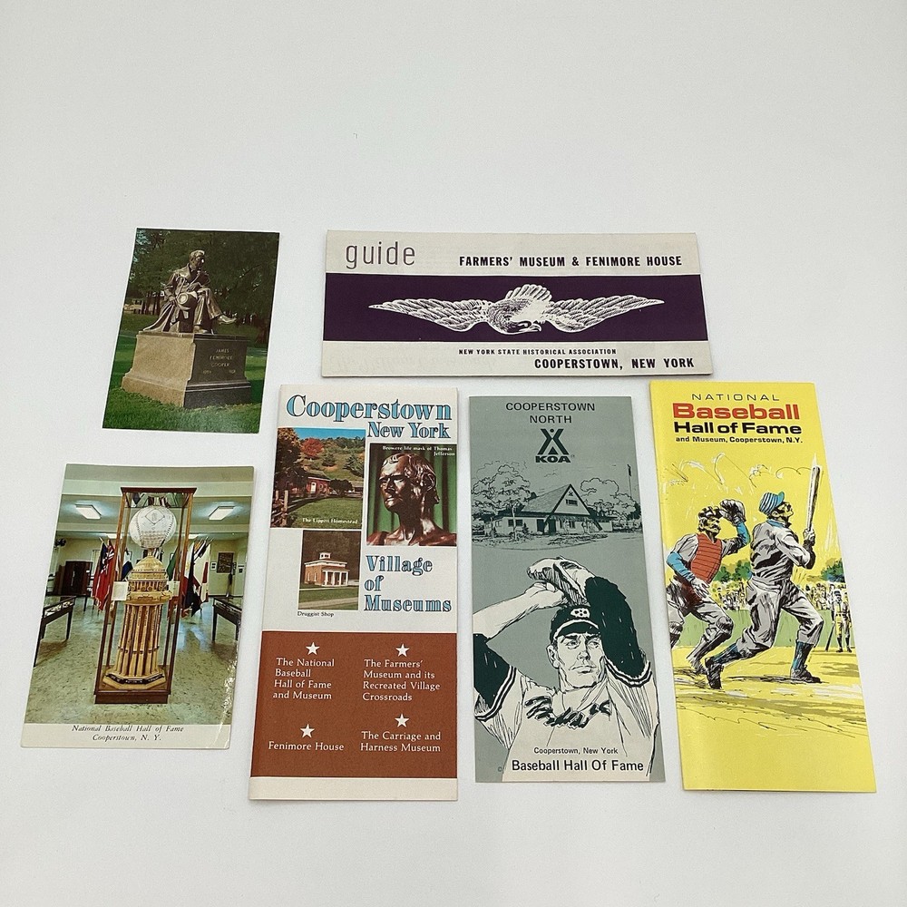 Vintage Cooperstown Baseball Hall of Fame Memorabilia Lot