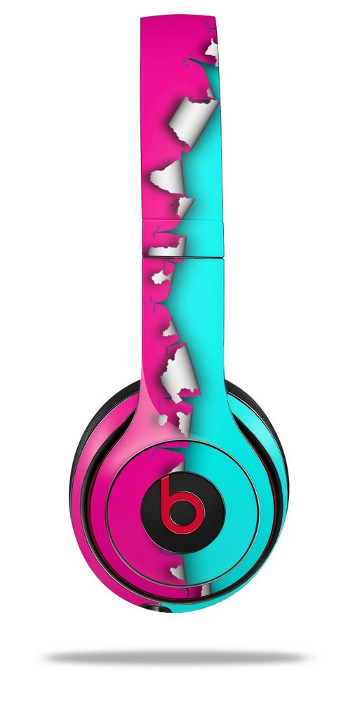 Skin Beats Solo 2 3 Ripped Colors Hot Pink Neon Teal Headphones NOT INCLUDED