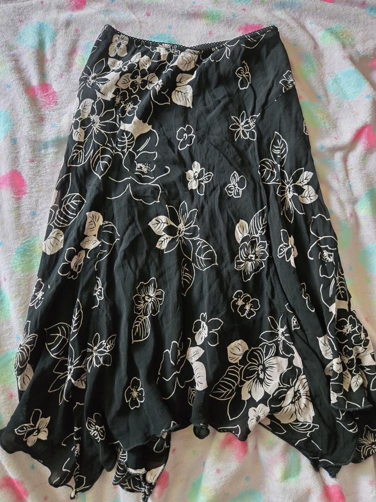 Angie Pink Floral Fairy Midi Skirt Vintage 00s/Y2k, Size S