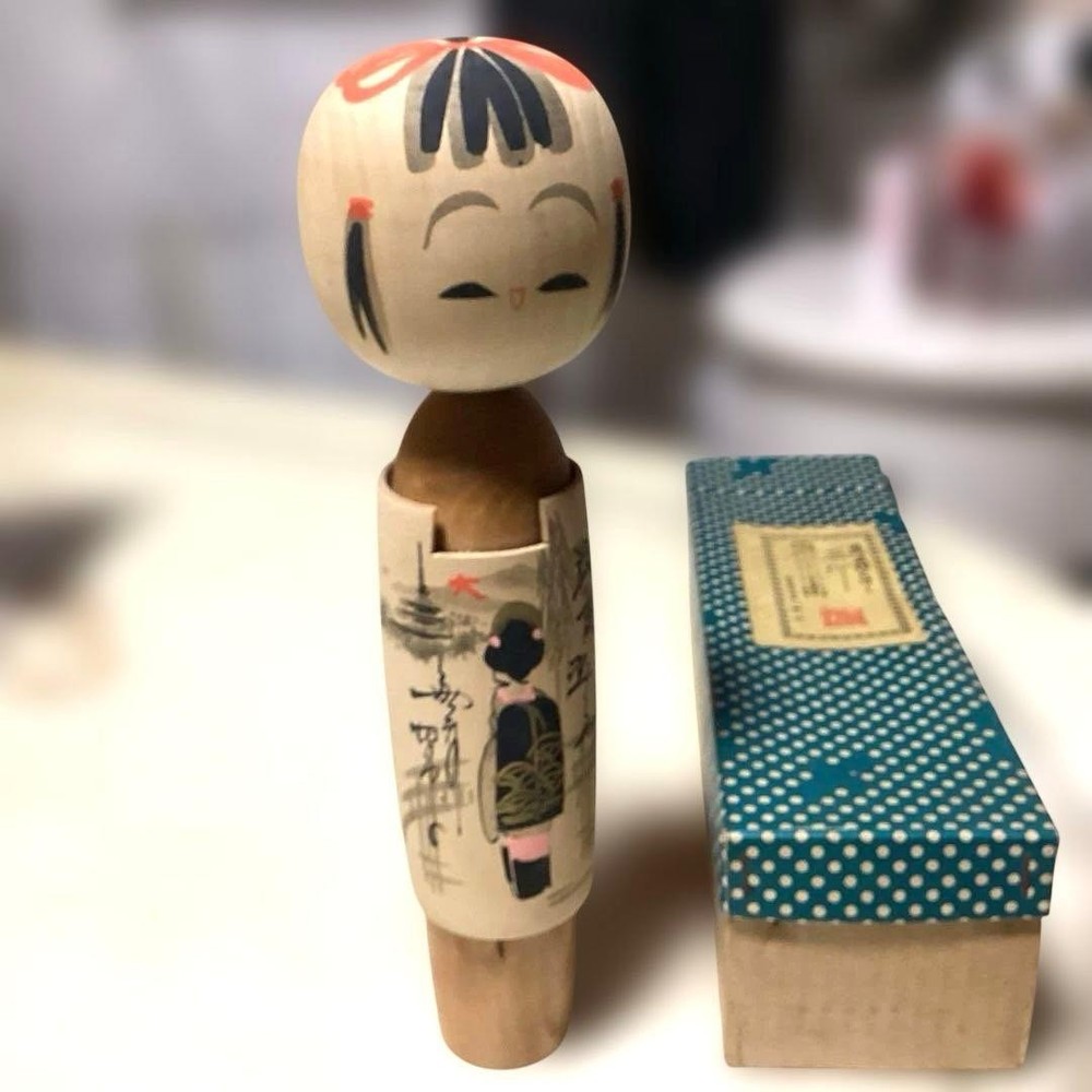 Ittetsu Kokeshi Doll Michiyuki 27cm Vintage Art Japanese Traditional Crafts