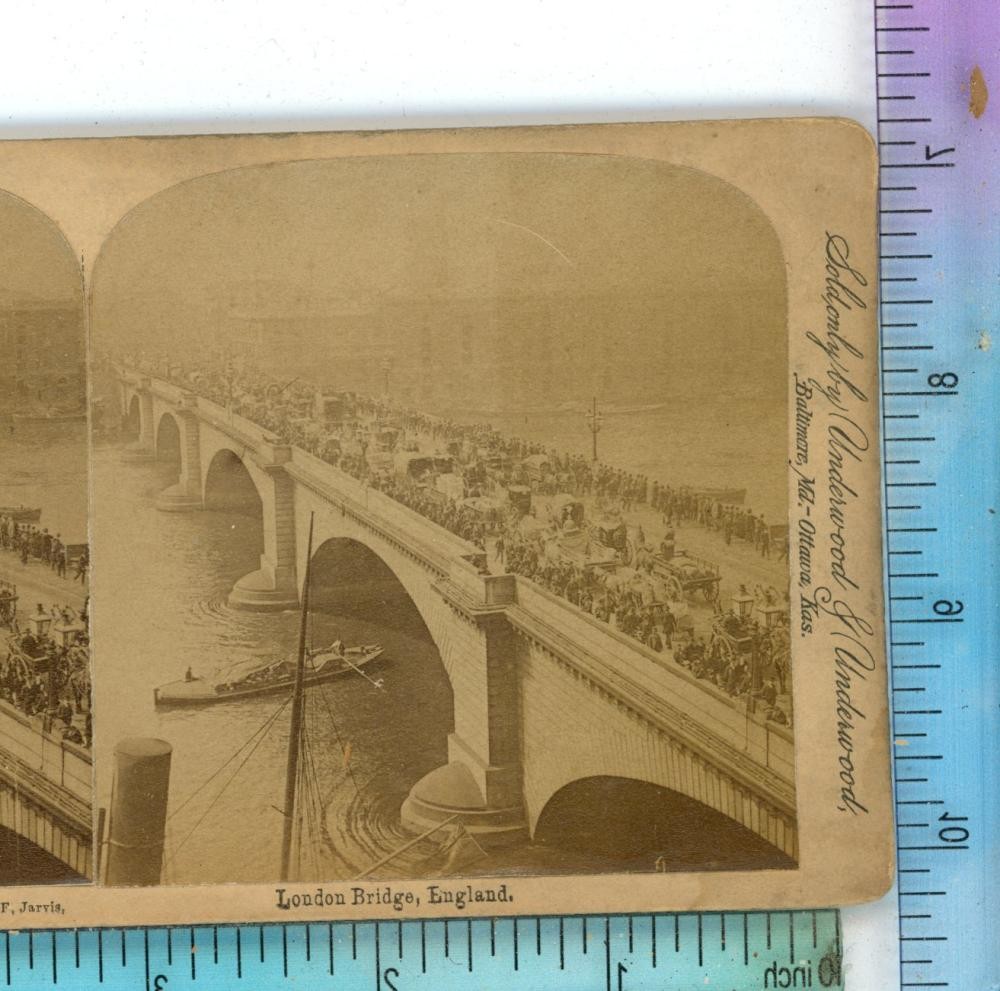 Antique Stereoview Photo London Bridge England Underwood