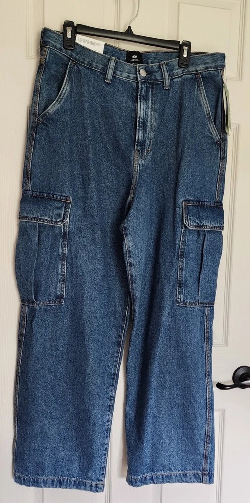 H&M Baggy Fit Men's Jeans Coupe Baggy Size 32/32  New With Tags