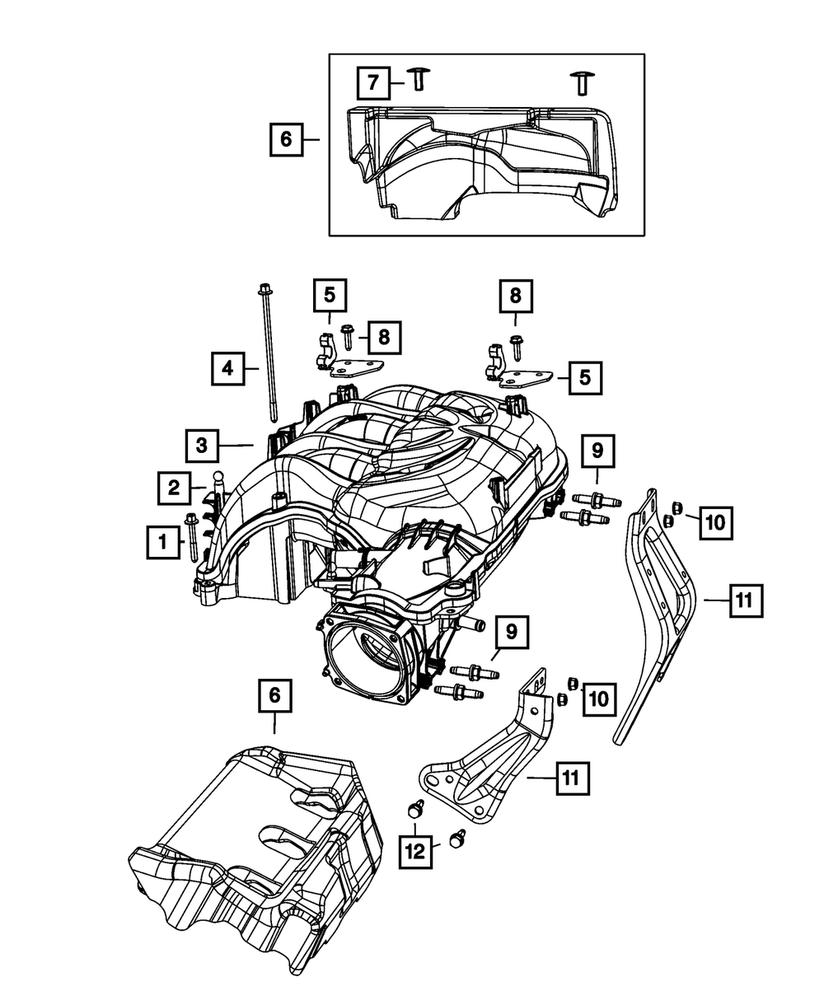 Genuine Mopar Intake Manifold Plenum 68141333AC OEM Replacement