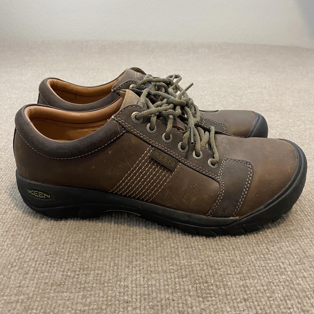 KEEN Shoes Mens Size 14 Brown Leather Lace Up Casual Walking Sneakers Comfort