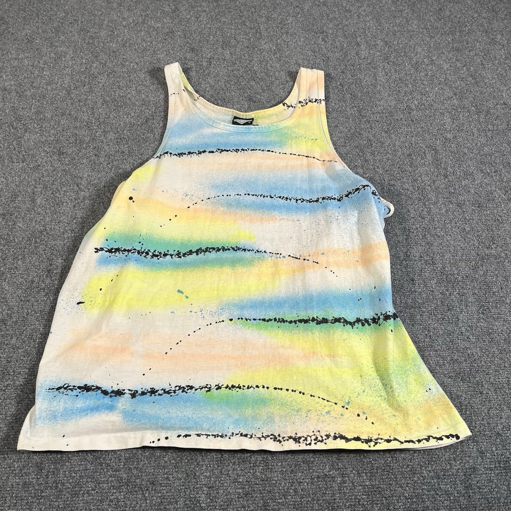 Vintage Surf Tank Top Men’s Xl 80s 90s Aop Single Stitch USA Surfer Colorful