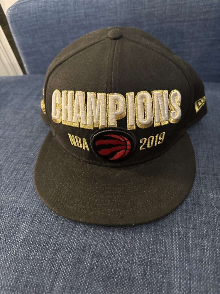 Toronto Raptors Hat Cap Snap Back Black NBA Basketball Champions New Era Mens