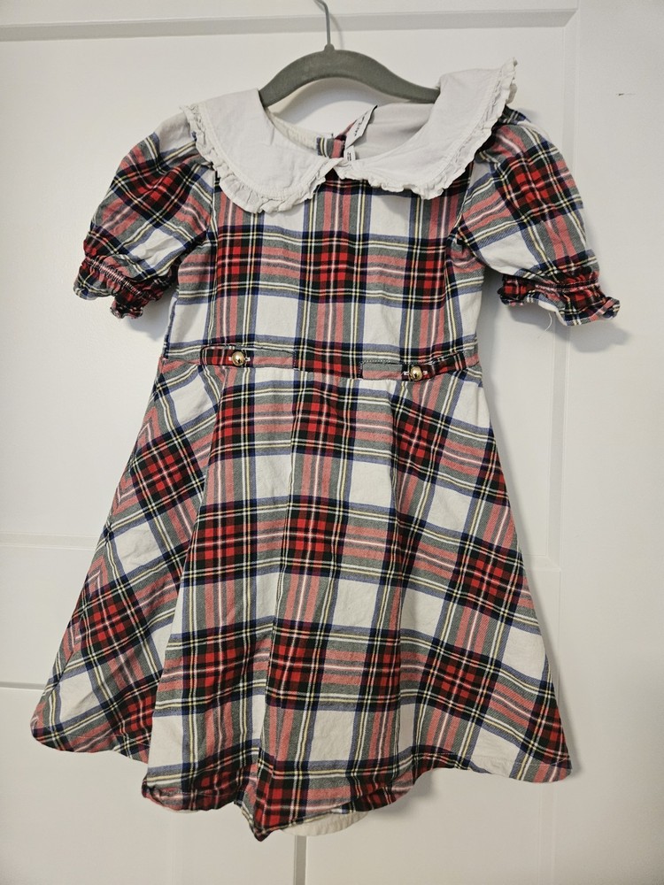 Janie & Jack Size 4 Plaid Christmas Dress