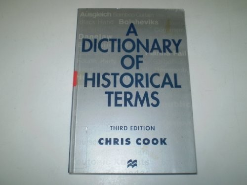 A Dictionary of Historical Terms by Cook, Chris Paperback Book The Fast FreeFREE US DELIVERY | ISBN: 0333673484 | Quality Books