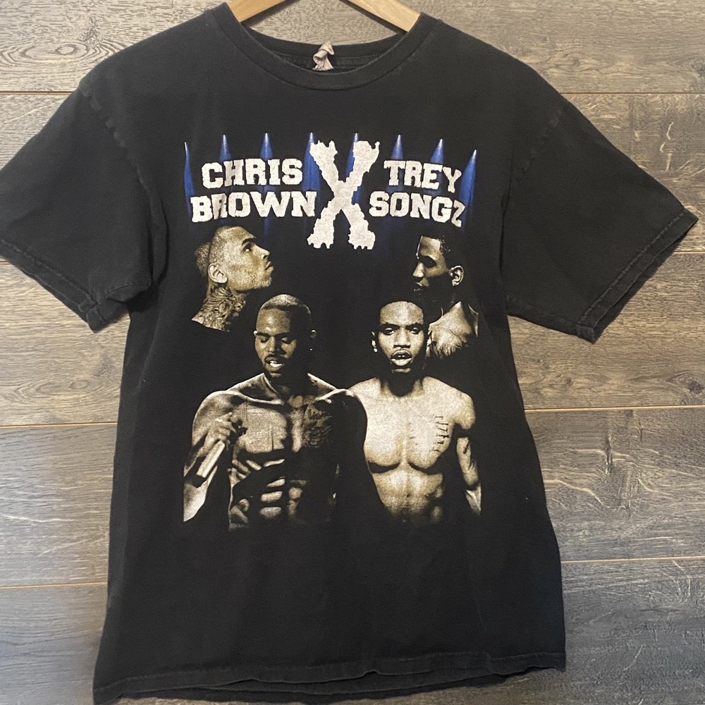 2015 Chris Brown Trey Songz Tyga Between The Sheets Tour Tshirt Size M  Black