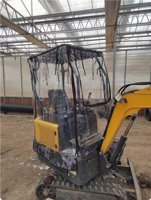Mini Digger Rain Cover Windproof Warm Awning PVC Cover For JCB 8014 Digger