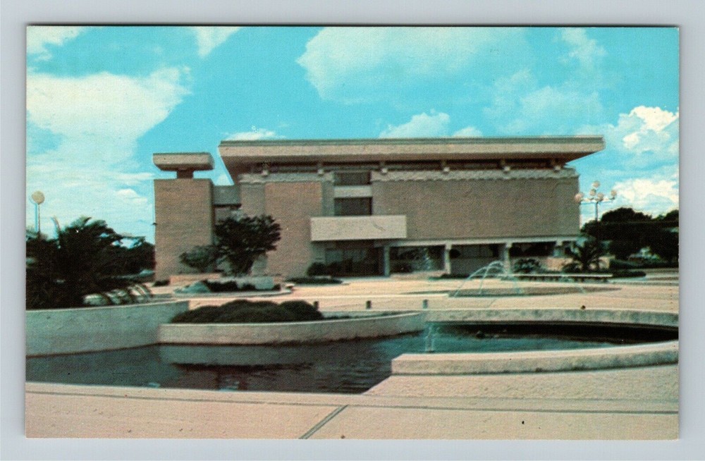 Lakeland FL-Florida Southern College, Roux Modern Library Vintage Postcard