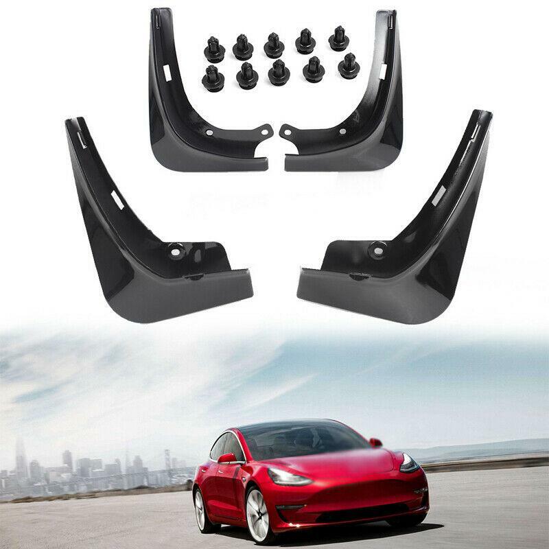 4PCS/Set Solid Plastic Mud Flaps MudSplash Fenders Mudcover W/Screws Universal