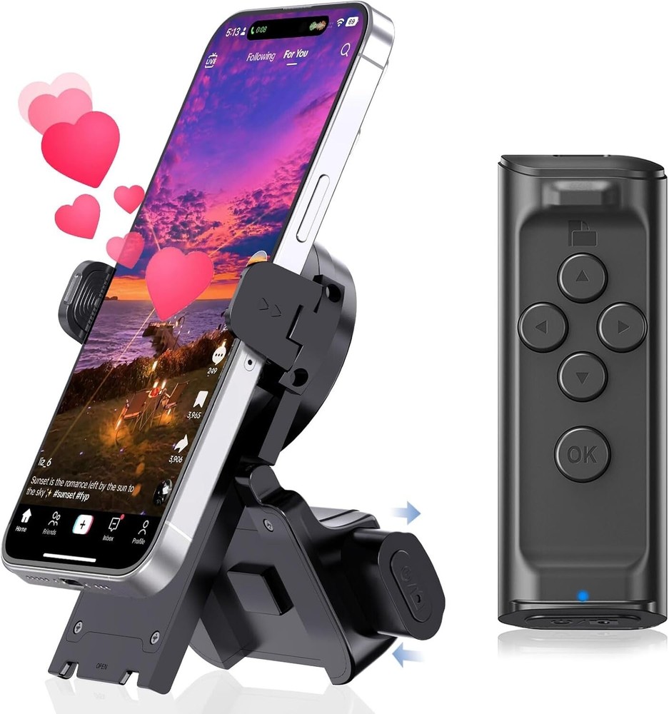 Remote Control Scrolling for Tiktok with Phone Stand,Page Turner for Kindle App