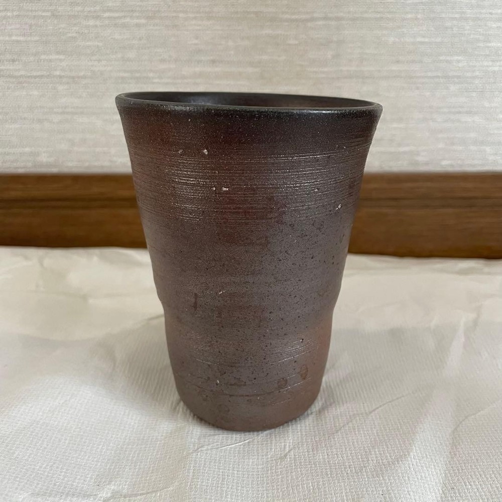 Bizen Ware Beer Mug Handmade Glossy Finish Japan Distinctive Design
