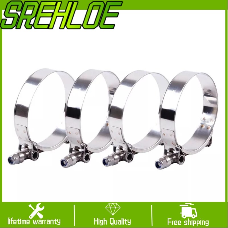 4pcs 2.5 Inch Stainless Steel T-Bolt Clamp for Turbo Intercooler Hose Coupler