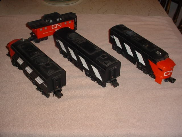 Lionel Canadian National Aba Engines # 8658 + #8657 + # 8656 + # 9161 Caboose