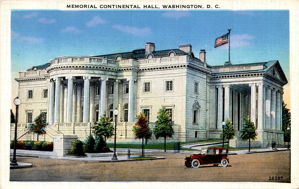 MEMORIAL CONTINENTAL HALL, WASHINGTON, D. C, B. S Postcard