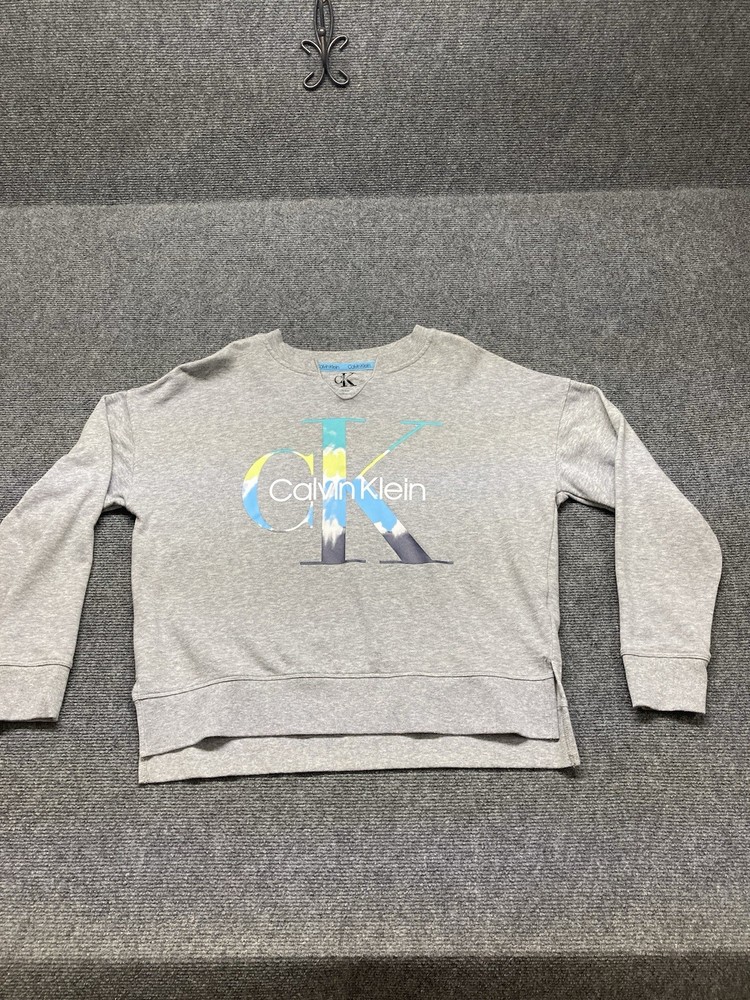 Calvin Klein Sweatshirt Women’s Size Small Gray Long Sleeve Pullover