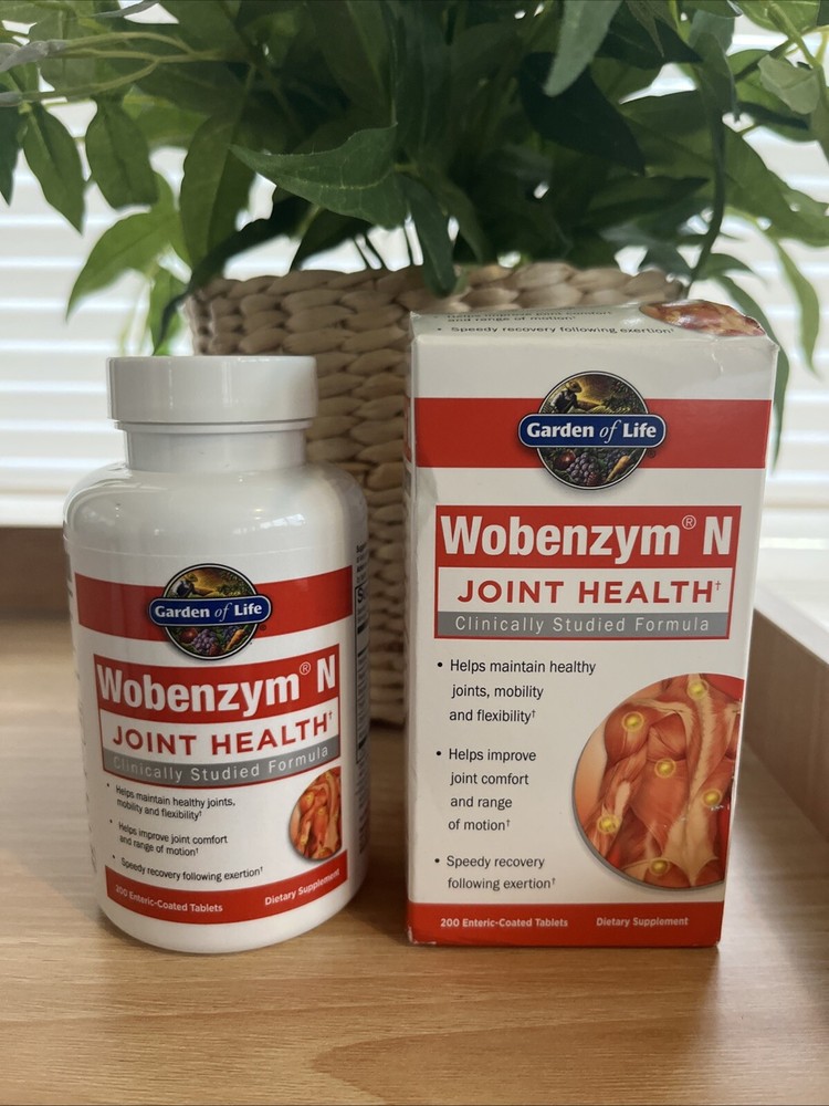 Garden of Life Wobenzym N Joint Health Healthy Inflammation 200 Tab Expires 1/25