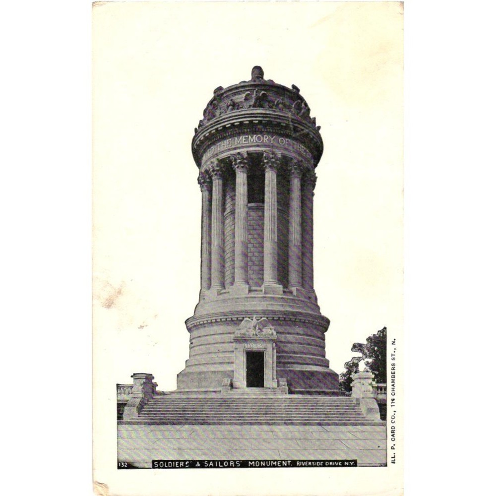 Soldiers' & Sailors' Monument, Riverside Drive, New York City – Antique Postcard