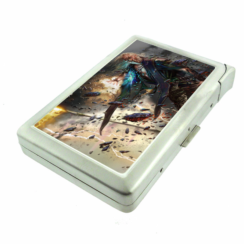 Wizards Witches & Warlock D9 100's Size Cigarette Case with Built in Lighter