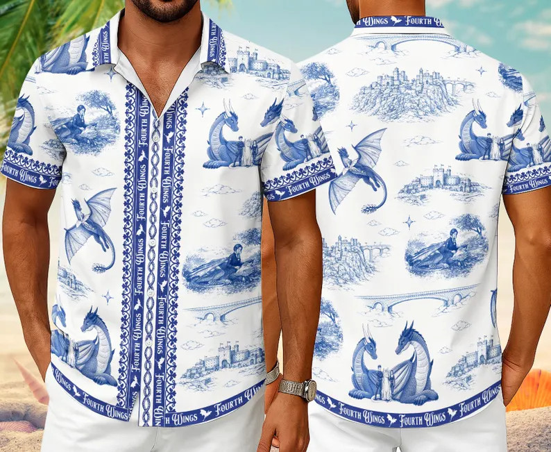 Fantasy Dragon Tropical Hawaii Shirt Men Women Aloha Beach Vacation Gift