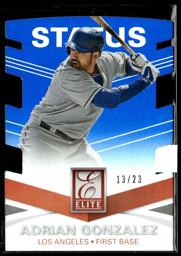 2015 Panini Elite Adrian Gonzalez Status Die Cut #/23 HSC