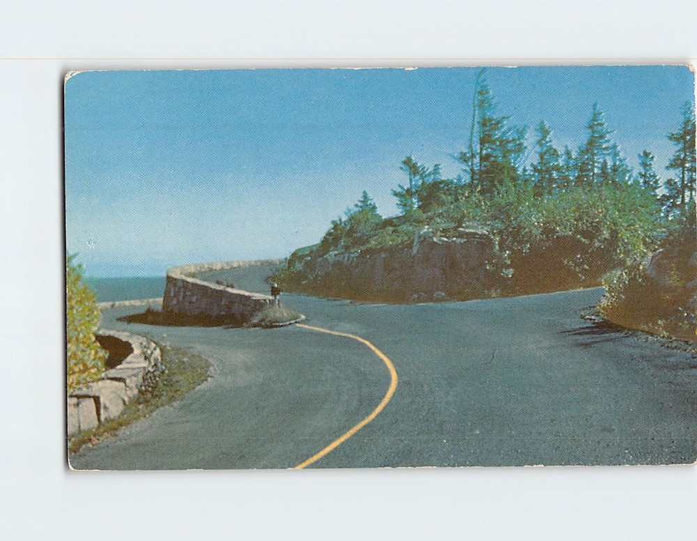Postcard View on Ocean Drive Acadia National Park Mt. Desert Island Maine USA-image