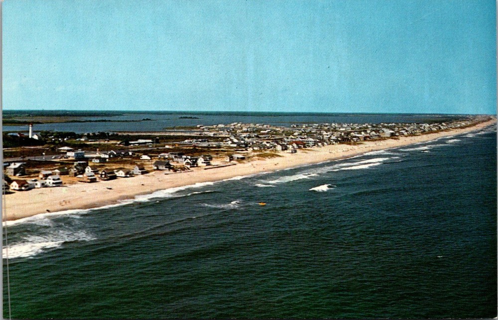 Fenwick Island DE-Delaware, Aerial View Beach, Vintage Postcard