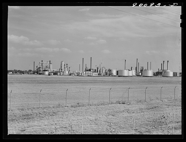 Photo:Augusta Kansas 1941 White Eagle Mobil Gas Oil Refinery Tank Farm