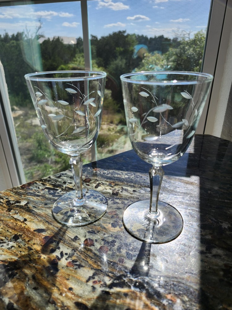 Libbey Windswept Water Goblets Set of 2
