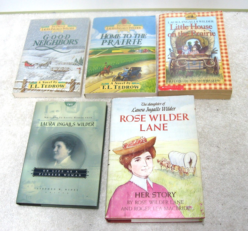 Vtg Lot Of 5 Laura Ingalls Books Little House On The Prairie, Rose Wilder Lane