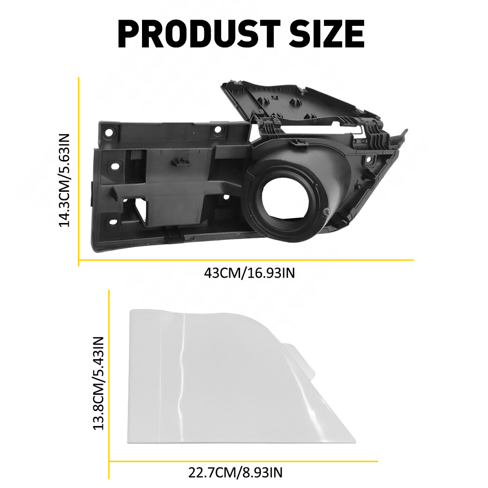 Gas Cover White Fuel Filler Door Housing For 15-23 Ford Transit 150 250 350 HD