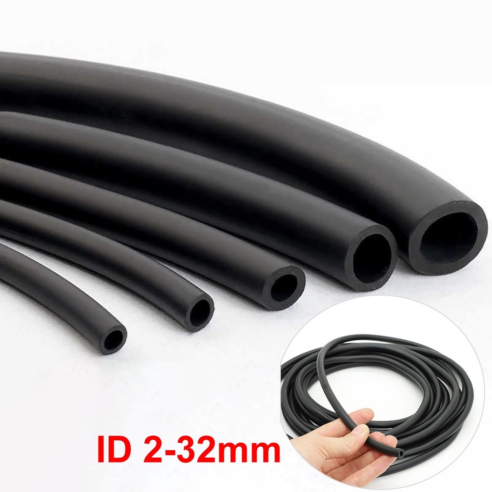 Black Fluorine Rubber Tube Fuel Hose Petrol Diesel Oil Line Pipe Tubing Ø 1-32mm