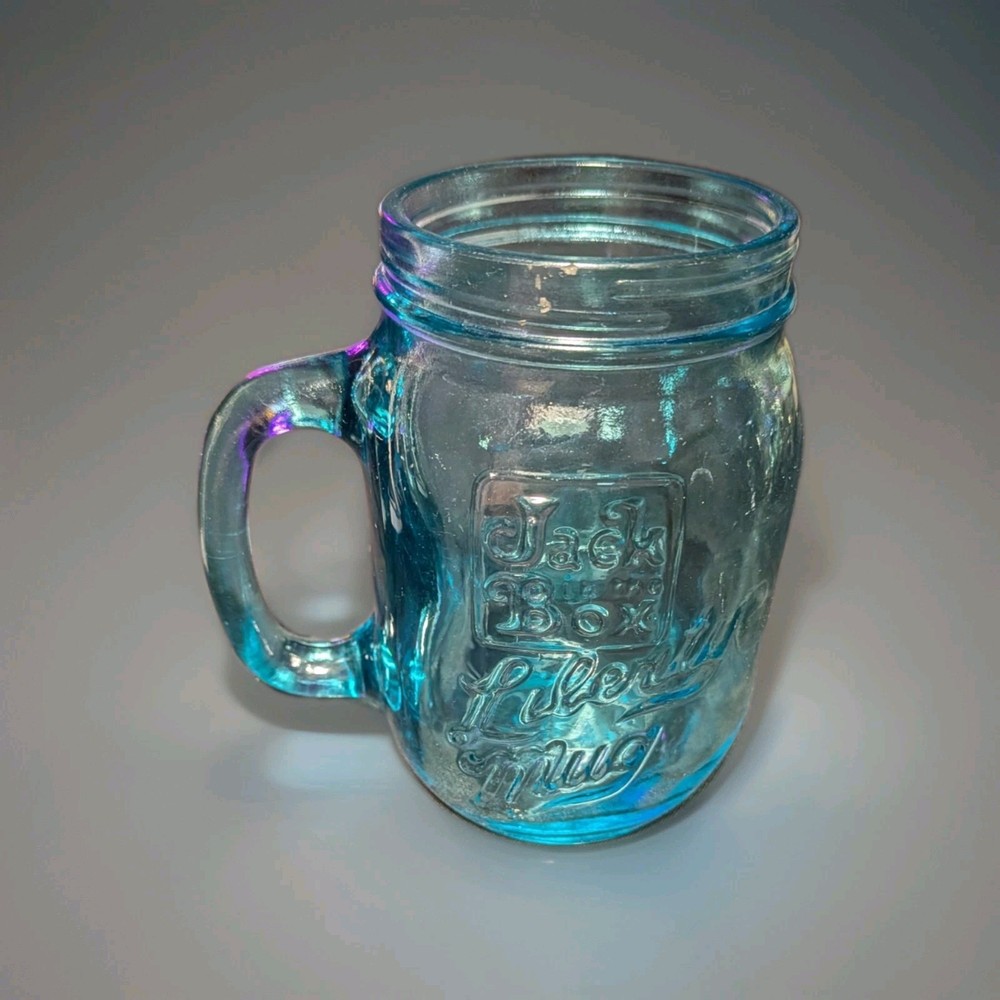 Vintage Jack In the Box 1976 Collectable Liberty Mug Mason Jar Style