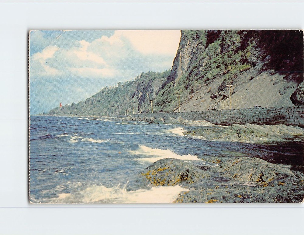 Postcard The Gaspe Highway Near the Sainte-Marthe-de-Gaspésie Quebec Canada