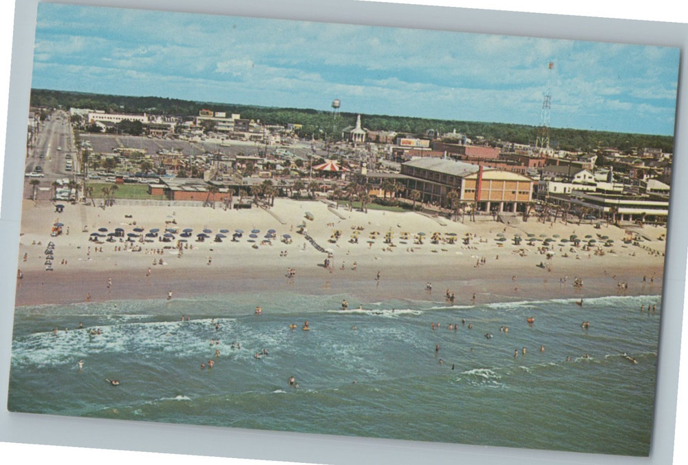 Myrtle Beach South Carolina Aerial View of Pavilion Vintage Postcard K4