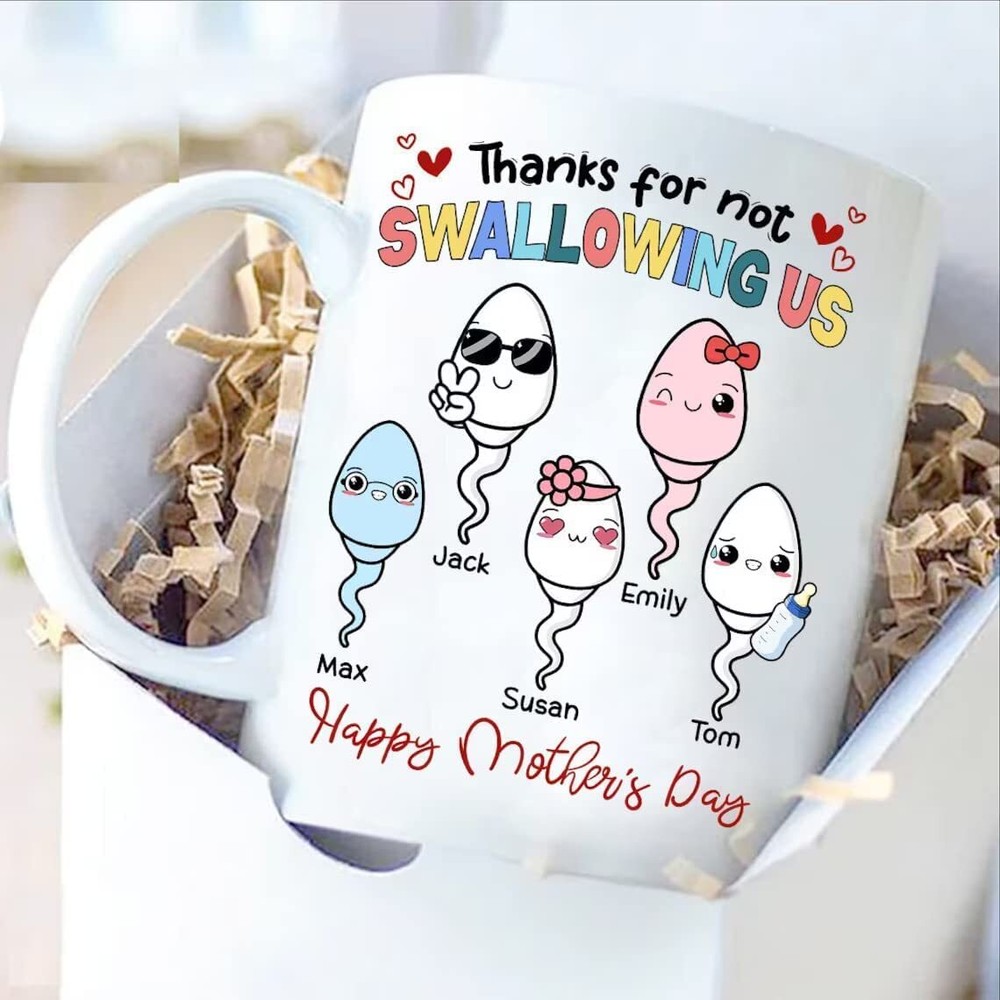 Mom Mug Thanks For Not Swallowing Us Mug Gift For Mom Gift For Her Mama Mum Gift