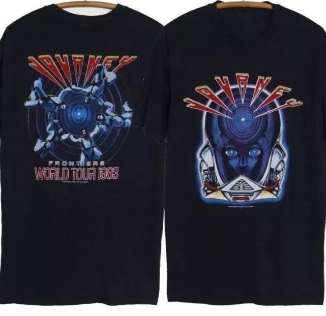 Vintage 1983 Journey Frontiers World Tour Concert Rock Music T-Shirt