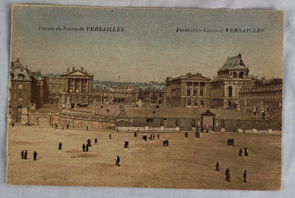 Antique Versailles France Palace Front View Postcard Unposted