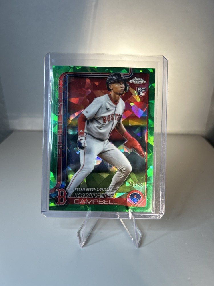 2025 Topps Chrome Update Sapphire Kristian Campbell RC Green Refractor /99
