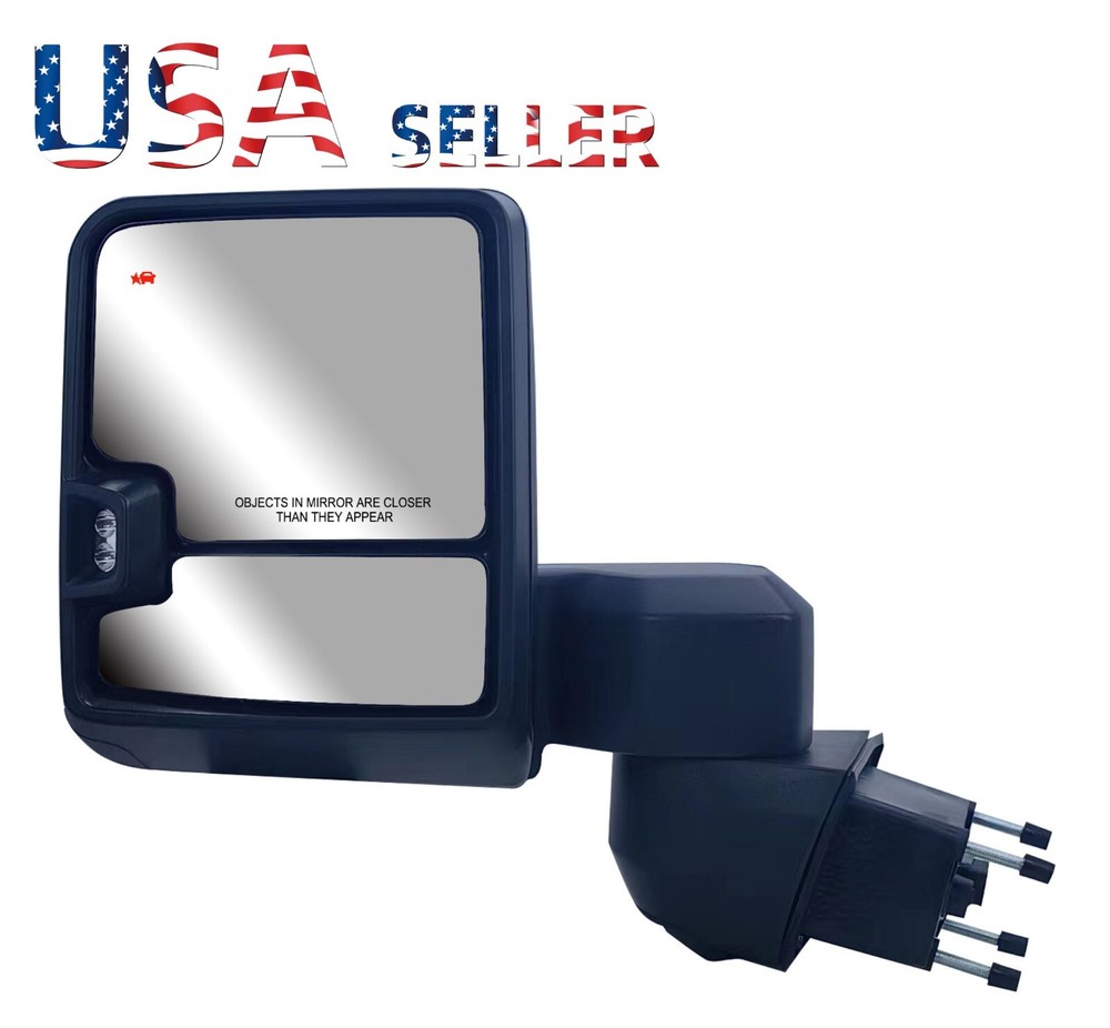 Black Left Side Tow Mirror for 19-25 Chevy Silverado Sierra 2500HD 3500HD