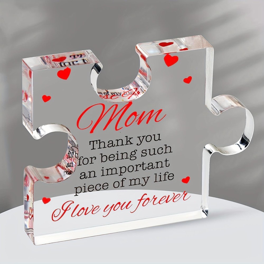 Figurine Plaque Gift for Mom Plastic Multicolor Small Carved Romantic Decor