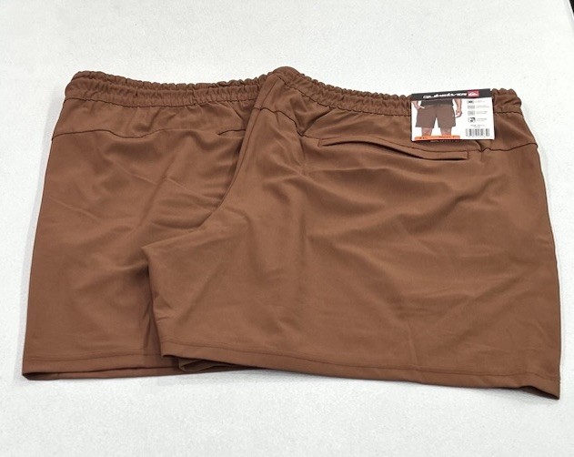 Quiksilver Men's Regular Fit Stretch Comfort Dry Flight Shorts, Brown, XXL