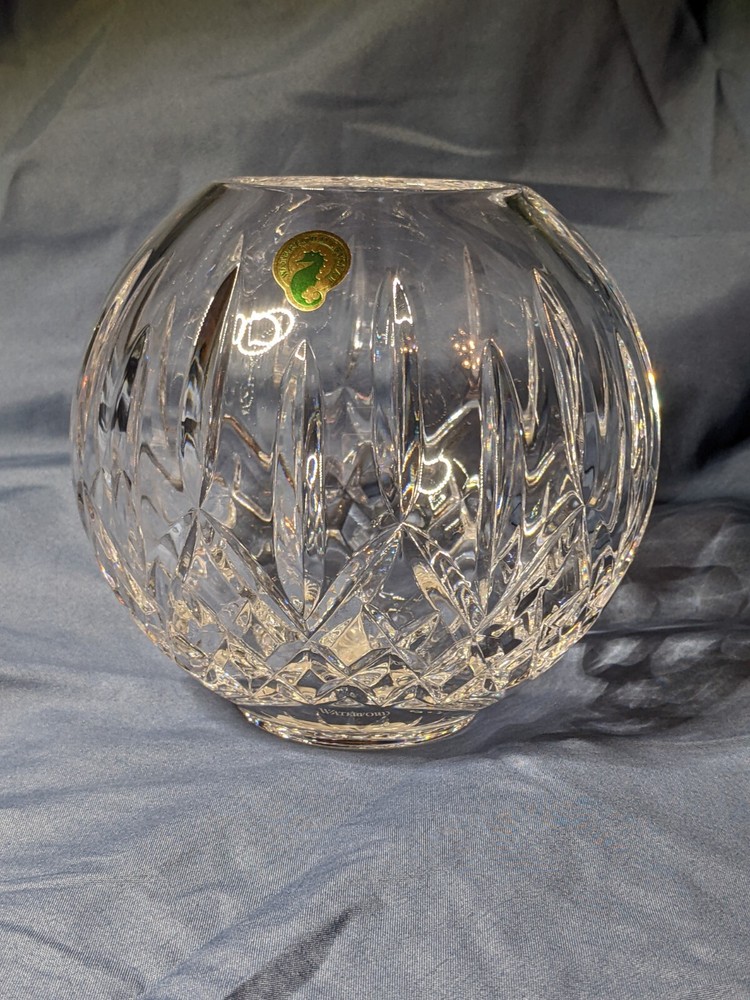 Waterford Crystal 6 Inch Lismore Rose Bowl Round Ball Design
