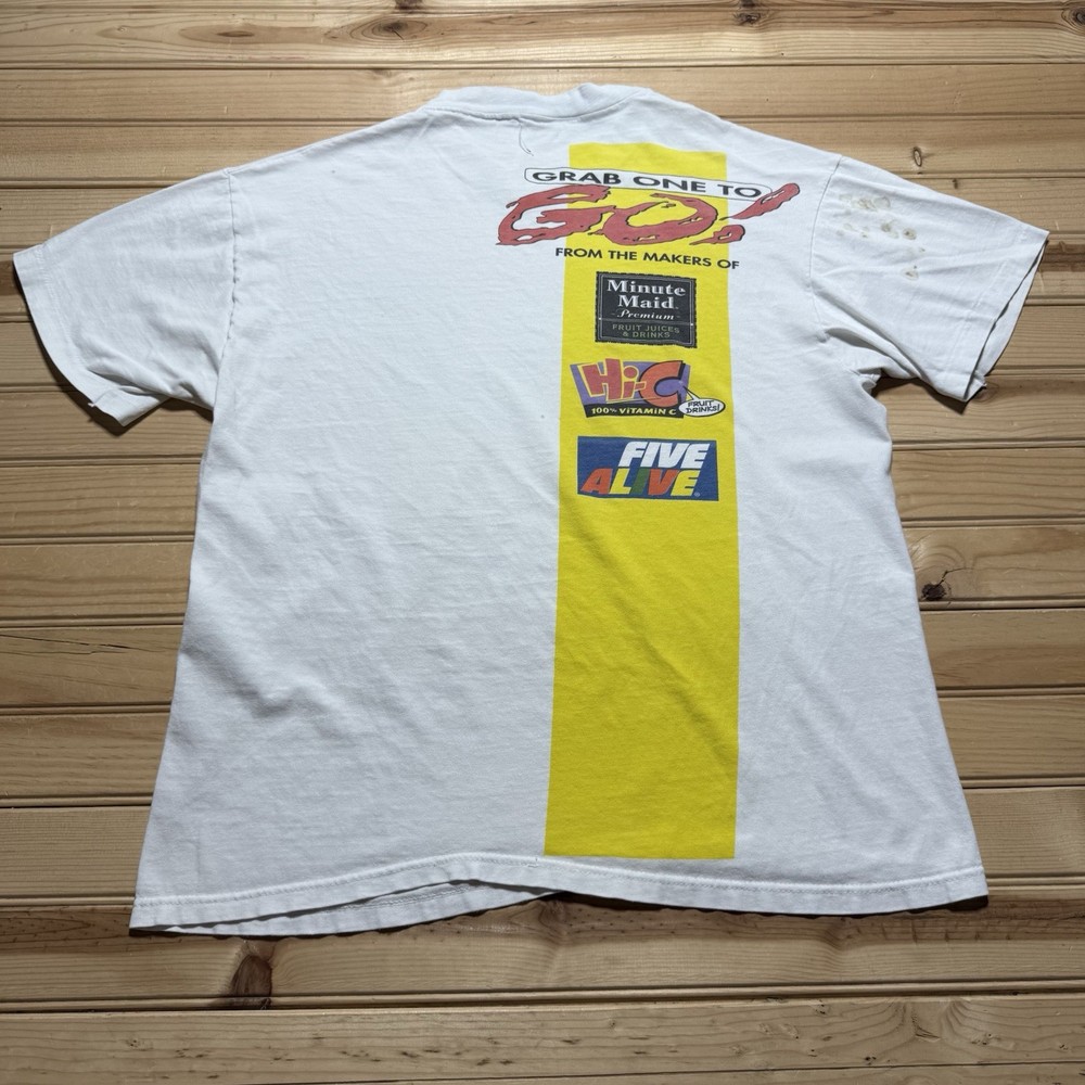 Vintage 80s 90s Hi-C Minute Maid High Five Drink Promo Shirt Size