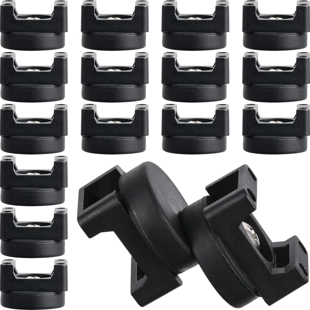 15 Pieces Magnetic Cable Clips Zip Tie Mount Base Black Magnetic Wire